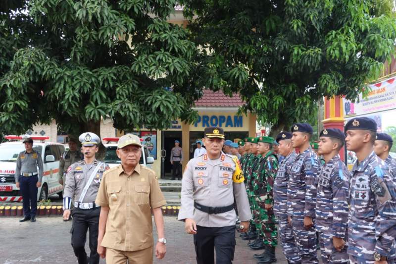 Polres Asahan Apel Gelar Pasukan Operasi Kepolisian Terpusat Ketupat Toba 2023