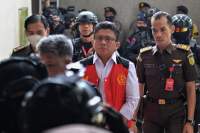 Terpidana Ferdy Sambo saat menjalani persidangan.