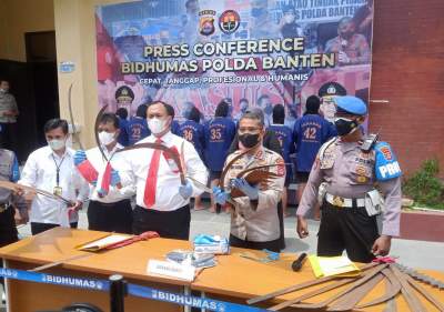 Bawa Sajam, Kelompok Berandalan Jalanan Ditangkap Polda Banten