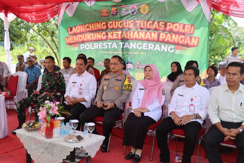 Kapolresta Tangerang Ikuti Zoom Launching Gugus Tugas Ketahanan Pangan Oleh Kapolri