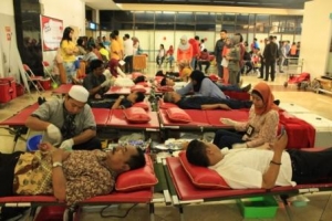 Suasana Donor Darah yang dilaksanakan oleh PT APS Bandara Soetta