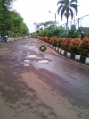 Jalan Sekeliling Alun-Alun Serang Penuh Lubang