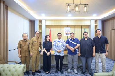 Andra Soni Sambut Positif Turnamen Tangsel Youth Football Saat Terima Audiensi VAR Media
