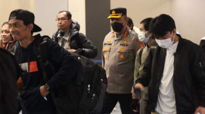 polresta bandara soetta kawal jenazah korban gempa turki