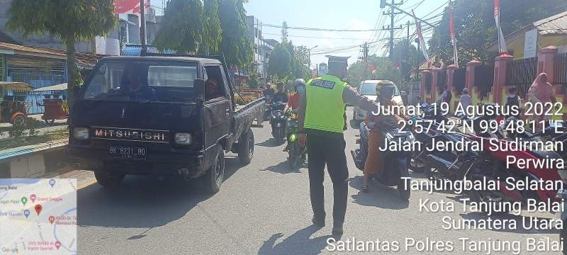 Antisipasi Macet, Satlantas Polres Tanjungbalai Laksanakan Pengamanan dan Gatur Lalin Jam Pulang Anak Sekolah