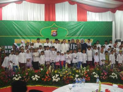 Kapolda dan Kapolresta Santuni Anak Yatim Piatu