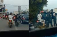 Viral Pemotor Tendang Relawan Patwal Ambulans