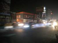 Kondisi arus lalu lintas di Jalan Raya Serang, Balaraja ramai lancar