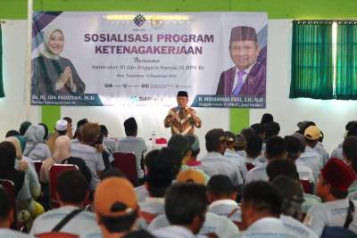 Muhammad Rizal DPR RI Sosialisasi Program 9 Lompatan Ketenagakerjaan Kemnaker di Desa Sukamanah Rajeg