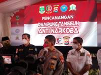 Kampung Tangguh Anti Narkoba Diresmikan, Waka Polda :   Upaya Berantas Penyalahgunaan Narkoba
