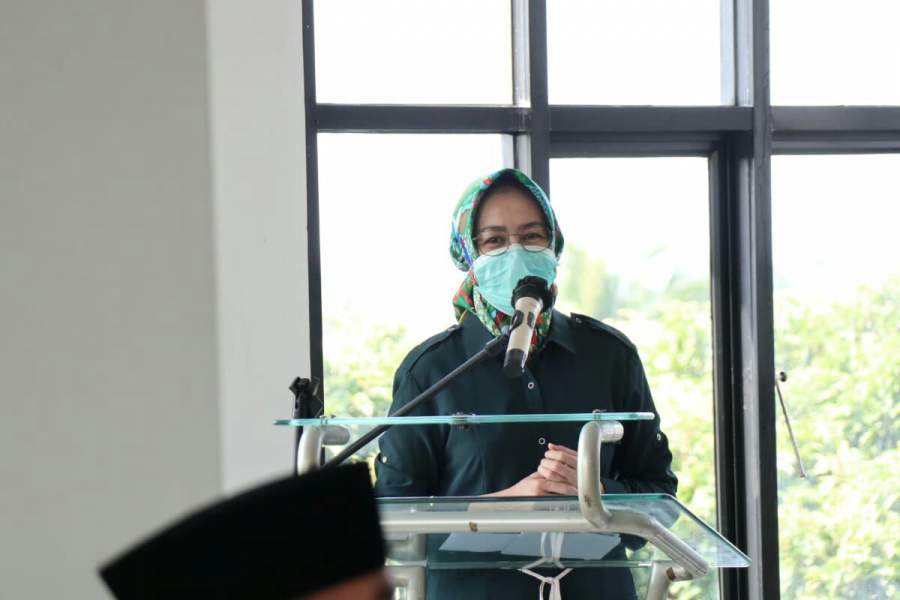 Walikota Tangsel airin Rachmi Diany resmikan Gedung Pelayanan Keagamaan MUI Tangsel, Minggu (23/8/2020).