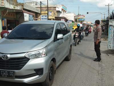 Pengaturan Lalu Lintas Sore Hari Menjadi Prioritas Polsek Air Joman Polres Asahan