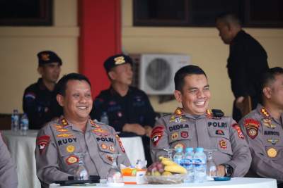 Satbrimob Polda Banten Gelar Simulasi  Pengamanan Pemilu 2024