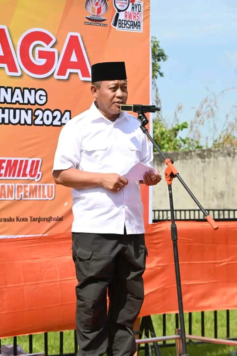 Walikota Tanjungbalai Ikuti Apel Siaga  Pengawasan Masa Tenang Pemilu 2024