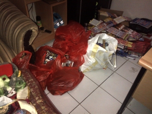 Tampak Ratusan Petasan Saat Dirazia