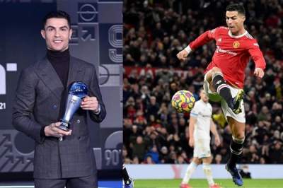 Cristiano Ronaldo mendapat penghargaan spesial dari FIFA karena menjadi pencetak gol terbanyak sepanjang karir di level internasional