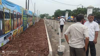 Dinas Binamarga Stop Pembangunan Proyek Taman Pasar Tematik Sentiong