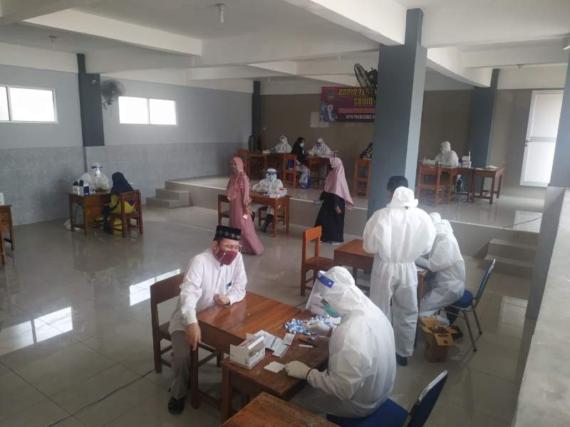 Terkena Positif Covid 19, Sebanyak 523 Santri Ponpes Insan Pratama di Rapid Test Massal