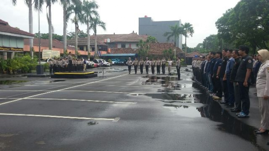 Polres Metro Tangerang Kota saat gelar Upacara Korps Raport Kenaikan pangkat