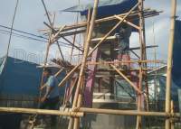 Tugu Ikon di Pertigaan Kronjo Direnovasi