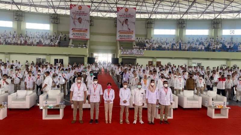 Rapat konsolidasi kader Partai Gerindra se-Tangerang Raya di Sport Center Indomilk Arena, Kabupaten Tangerang. (Foto. Ist)