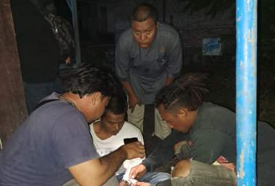 Saat penangkapan pengedar sabu asal Asahan.
