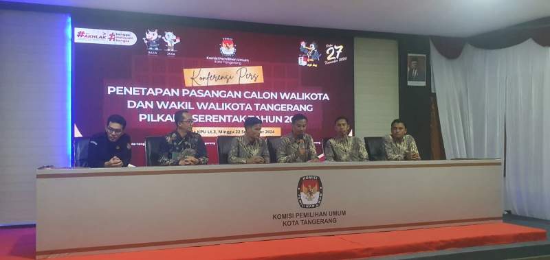 KPU Tetapkan Tiga Pasangan Calon di Pilkada Kota Tangerang, Qori: Besok Pengambilan Nomor Urut