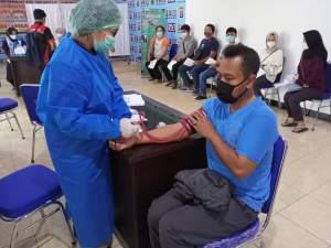 Hari kesembilan PPKM Darurat, Polda Banten Vaksin 160 Orang