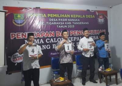 Rapat Penetapan Nomor Urut Calon Kades Pasir Nangka Berjalan Tertib