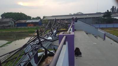 Dinas Tata Ruang Bangunan Desak Pelaksana Proyek Perbaiki Stadion Mini Panongan