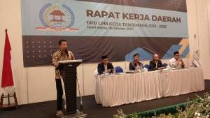 Tutup Rakerda DPD LPM Kota Tangerang. Ketua DPRD: Rusdi Alam, Apresiasi Kolaborasi  LPM Dalam Pembangunan Di Kota Tangerang