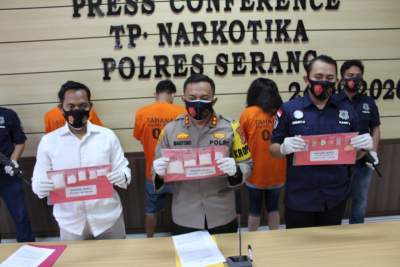Satresnarkoba Polres Serang Bekuk Jaringan Narkoba Lintas Provinsi