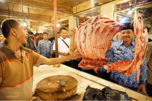 Wakil walikota H Sachrudin saat sidak di salah satu pasar