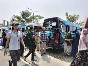 Keluarga Jemaah Haji Asal Kabupaten Tangerang telah berkumpul di Puspemkab Tangerang