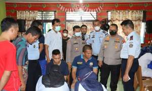 Kapolres Tanjungbalai Laksanakan Peninjauan Vaksinasi Covid 19 Bagi Warga Binaan di Lapas Kelas II B Tanjungbalai