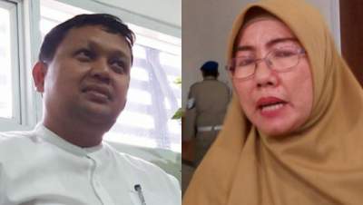 Kolase Kadisdikbud Tangsel Deden Deni dan Anggota Fraksi Gerindra, Zulfa Sungki Setiawati.