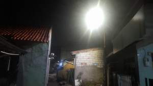 Lampu PJU di salahsatu kawasan di Pondok Pucung, Pondok Aren.