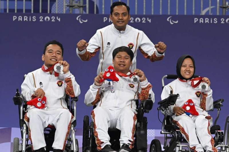 Tim Boccia Indonesia Tambah Medali Perak Paralimpiade Paris 2024