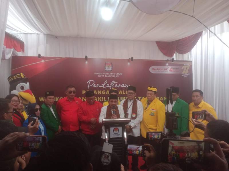 Resmi Mendaftar ke KPU Kota Tangerang, Pasangan Sachrudin-Maryono, Janji Prioritaskan Kesejahteraan Masyarakat