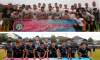 Tim GS Ngablu (Jersey putih) lolos ke semi final usai mengalahkan Indata FC (Jersey hitam) di babak quarter final Paku Jaya Cup 9 2024.