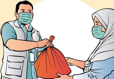 Petugas Perketat Prokes Penyaluran BST Kemensos di Desa Rawa Kidang