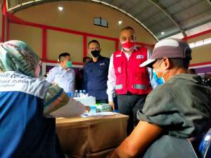 Zaki  Tinjau vaksinasi Pfizer PMI Kabupaten Tangerang