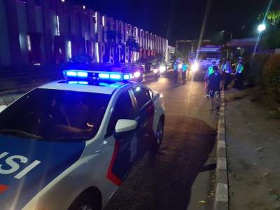 Langgar Perbup, Satlantas Polresta Tangerang Tilang Truk Tanah