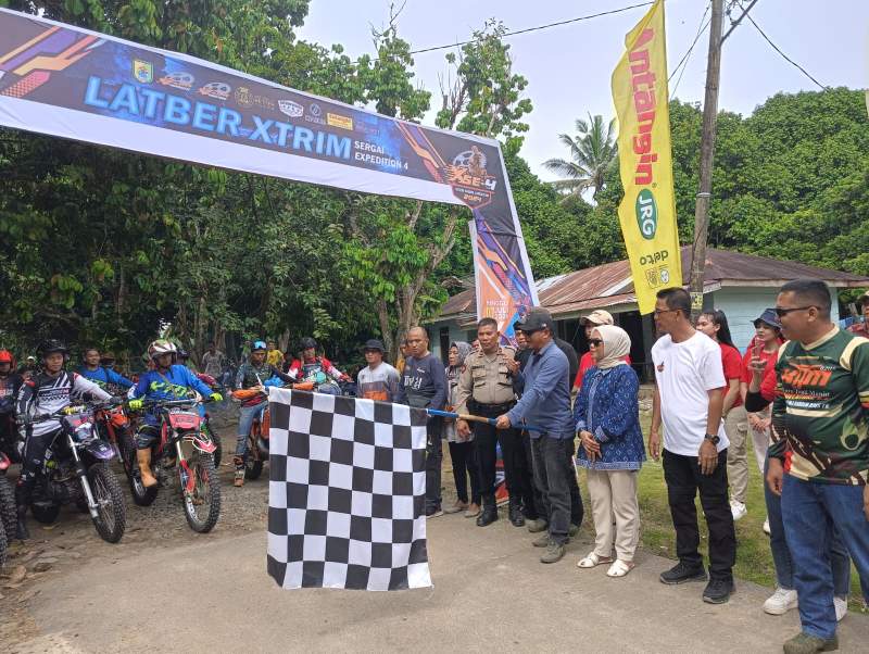 Seratusan Rider Meriahkan Latber Xtrim Sergai di Desa Wisata Bartong Serdang Bedagai