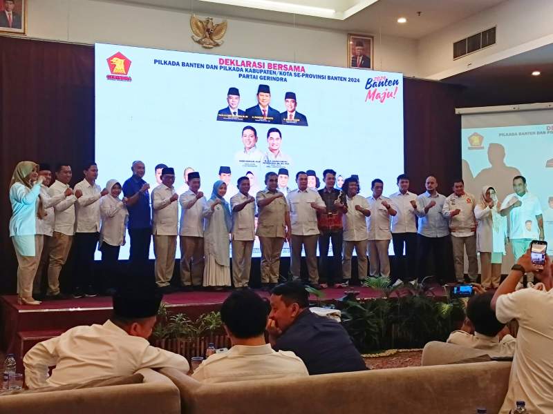 Gerindra Deklarasi Dukungan, Sanuji Pentamarta - Dita Fajar Bayhaqi Siap Menangkan di Pilkada  Kabupaten Lebak 2024