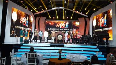 Pukul Gong Tandai Launching HPN 2022 Kendari