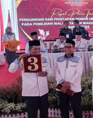 Sah, Syafrudin - Heriyanto Dapat Nomor Urut 3 pada Pilkada Kota Serang 2024