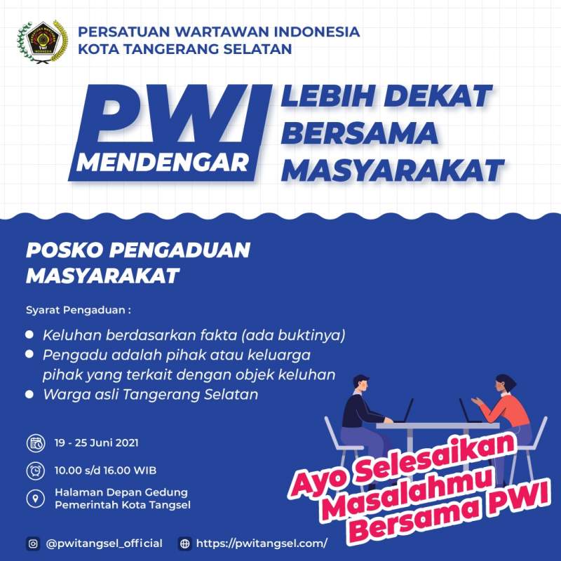 Launching Program &#039;PWI Mendengar&#039;, PWI Tangsel Buka Posko Aduan PPDB