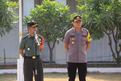 Kapolda Banten dan Danrem 064/MY Gelar Apel Pam VVIP Kunker Wapres RI