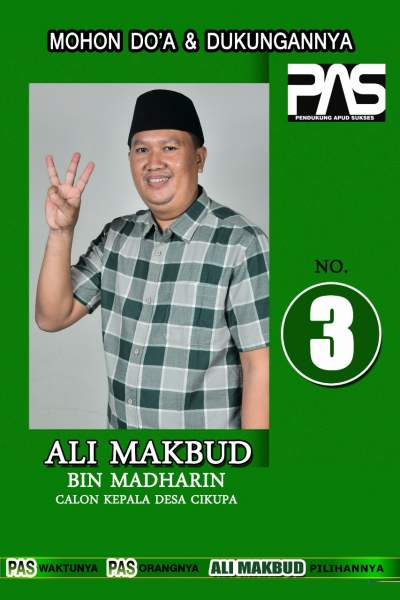 Ali Makbud Siap Mengabdi Bagi Warga Desa Cikupa